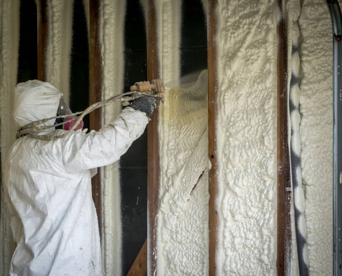 Spray foam insulation