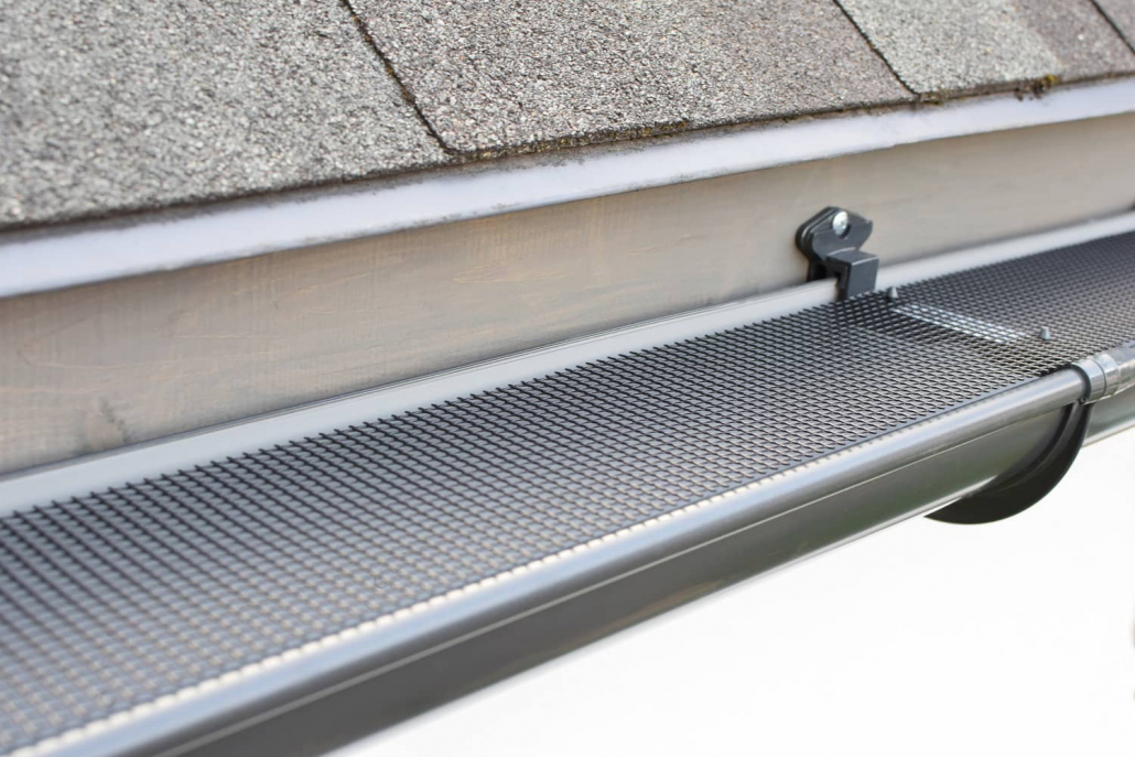 Gutter guards keep debris out.